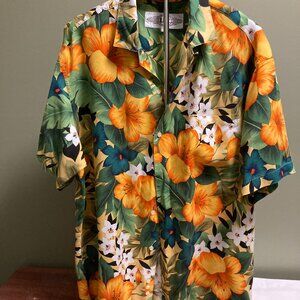 INC MENS FLORAL SHIRT LARGE